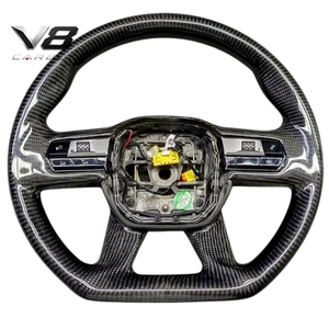 Volant sport personnalisé en fibre de carbone véritable V8carbon pour <span class=keywords><strong>DS7</strong></span>, accessoires intérieurs de voiture, pièces automobiles, modification racing. - Product Image 3