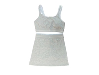 Ensemble de sport 2 pièces en tissu intelligent respirant, extensible dans quatre directions, anti-transpiration et séchage rapide, écoresponsable, pour yoga et gym, avec jupe tendance
