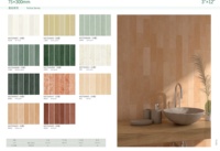 3*12 ''75*300mm 7.5x30cm 300mm Rectangle Petite Taille Carrelage de Céramique Bâton Vert Foncé Clair Porcelaine Revêtement de Mur Carrelage Mosaïque