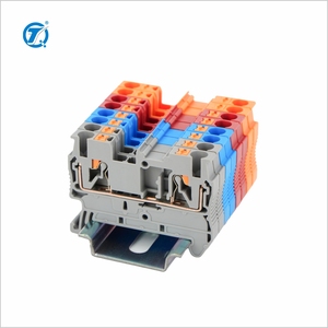 Terminal Blok QPT 2.5 PT 2,5 Feed Through 2.5mm² 800V 24A Din Rail Plug-in Terminal Blok Pegas Konektor Bersertifikasi CE - Product Image 2