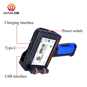 Handgehaltener 12,7mm Tintenstrahldrucker Tragbare Druckpistole Ausrüstung für Verfallsdatum-Etiketten Logo-Markierungsmaschine Handgehaltener Imprinter - Product Image 4