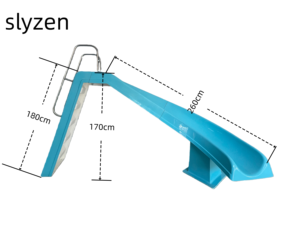 Scivolo Professionale in Vetroresina per Piscine Esterne Dawnsun DS02, Prodotto di Alta Qualità Realizzato a Mano in Cina - Product Image 1