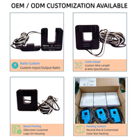 Transformateur de courant toroïdal à noyau divisé monophasé YHDC SCT019 (19 mm) avec sortie de tension, noyau en permalloy, entrée 50-200 A, sortie 0,333 V CA