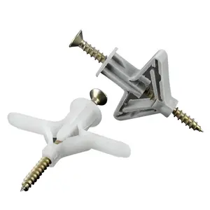 #6 #14 5/16" 1-1/4" Drywall Nylon Plastic Gypsum Board Anchor Wall Plug Winged Butterfly Toggle Anchors Suppliers