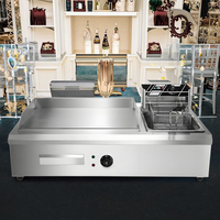 Plancha Eléctrica Comercial Todo en Uno de Acero Inoxidable, Equipo de Cocina para Hoteles y Restaurantes