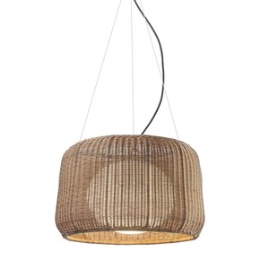 Lampe suspendue en rotin de style japonais, ronde, E27, à économie d'énergie, luminaire décoratif pour cour extérieure, restaurant, hôtel - Product Image 5