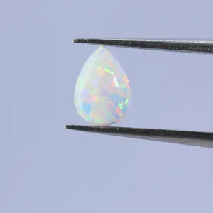 Factory price wholesale opals stone price synthetic diamond 5*7 mm water-drop white opal