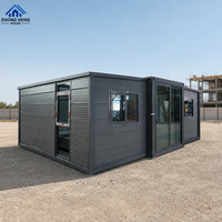 Maison modulaire extensible haut de gamme avec espace de vie ouvert et plans intérieurs personnalisés pour projets de villas, maison conteneur