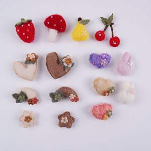 Accesorios de Peluche de Tela de Fieltro Estilo Art <span class=keywords><strong>Deco</strong></span> Coreano, Serie de Frutas, Dulces y Versátiles, para Ropa de Niñas, Decoración del Hogar, Pascua - Product Image 5