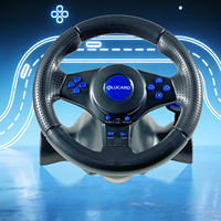 Volante de Carreras Multiplataforma para P4, Xbox, Switch, Android TV, Diseño Ondulado, Respuesta Real, Fácil Configuración