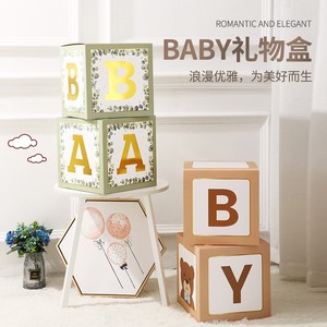Set di Scatole con Lettere BABY in Stile Boho, Orso di Eucalipto, Decorazioni Neutre per Baby Shower e <span class=keywords><strong>Gender</strong></span> Reveal Party - Product Image 2