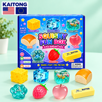 KAITONG Ensemble de 8 jouets squishy de formes variées avec motifs alimentaires et de pattes de chat pour le bureau et la maison, jouets à presser anti-stress