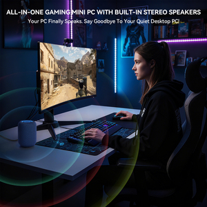 Soayan exr1 chơi game mini PC xây dựng trong loa kép & mic với AMD ryzen7 8745hs 8-core Type-C Máy tính văn phòng Octa lõi - Product Image 6