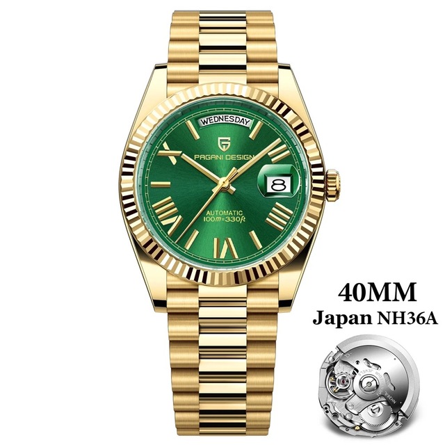 PAGANI DESIGN 1783 Rose Gold NH36 Luxury Automatic Mechanical Watch for Men AR Sapphire Glass NH36A Date Reloj Para Hombre