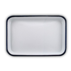 <span class=keywords><strong>CHL</strong></span>-bandeja para hornear con borde enrollado, bandeja de acero para asar comida, para Hotel, con revestimiento de esmalte rectangular, 23x15x2,5 cm - Product Image 1