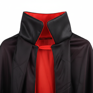 Capa de Halloween para Adultos y Niños, Negra y Roja, con Cuello Alto, Disfraz de Ceñado al Alma, Capa de Cosplay para Fiesta, Mago, Vampiro - Product Image 5