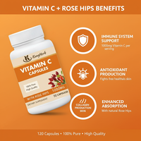 Capsules de vitamine C OEM pour le soutien immunitaire, la synthèse du collagène, antioxydant, complément alimentaire, marque privée