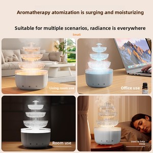 2026 New Fountain Creative 500ml <b>USB</b> Aromatherapy Machine Home Bedroom Desktop Atmosphere Light Heavy Fog Silent Humidifier - Product Image 3