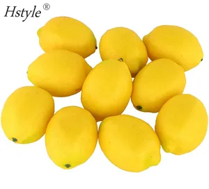 10 PIÈCES Faux Fruits Maison Cuisine Décoration De Fête Artificielle Simulation Réaliste Jaune Citron FZH321