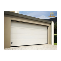 Portes de garage sectionnelles automatiques en acier prélaqué, avec télécommande, panneaux isolés en mousse PU et motifs gaufrés