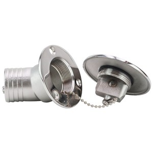 Shanghang Yeni Tekne Yakıt GAZ DİZEL SU Deposu Doldurma/güverte Doldurma Aparatı Açılı Boyunlu Anahtarsız Kapak Ayna Cilalı Gümüş 316 Denizcilik Kolay - Product Image 1