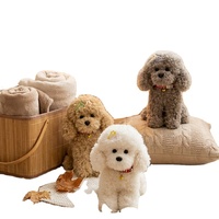 Peluche chien Teddy mignon en gros, jouet en peluche chiot, poupée pour enfants, rembourrage en coton PP, cadeau d'anniversaire réconfortant