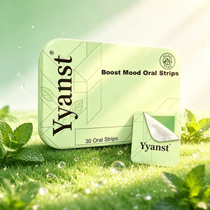 OEM/ODM Natural Plant Boost Mood Oral Strips 30Pcs Green Tea Flavor Keep Balanced Night Rhythm Eco Conscious Dietary <b>Supplement</b> - Product Image 6