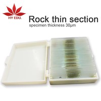 Educational slides 24 pcs/set rocks and mineral specimens microscope slides for geology slides Sciences