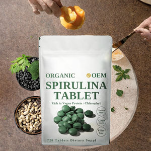 Таблетки спирулины и хлореллы из чистых растительных экстрактов, пищевая добавка оптом для взрослых, от производителя, OEM, ODM - Product Image 3
