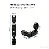 Support de caméra en alliage d'aluminium avec bras articulé, vis 1/4 et 3/8, rotule de montage, bras réglable pour moniteur, support de téléphone, caméra d'action, OEM