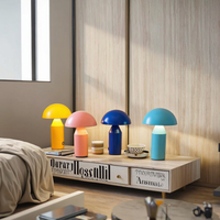 Lampe de bureau LED moderne rechargeable à contrôle tactile champignon Lampe de table de nuit sans fil rechargeable portable