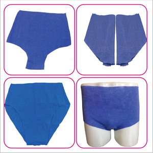 Pantalones de Maternidad Desechables Grises de Tela No Tejida con Cintura Elástica Transpirable para Uso Postparto - Product Image 4