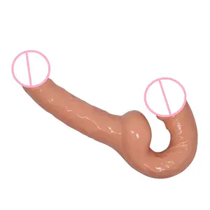 Female strapon wearable Realistic double head strapless strap on dildo for lesbian sex