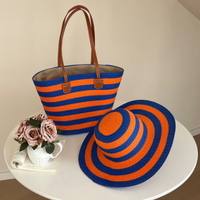 Bolso de Paja Versátil de Verano, Estilo Cubo, Simple y Hermoso, para Viaje o Playa, con Cierre Abierto y Forro de Poliéster
