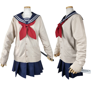 Ecowalson <span class=keywords><strong>My</strong></span> <span class=keywords><strong>Hero</strong></span> <span class=keywords><strong>Academia</strong></span> Cosplay disfraz de Halloween Anime <span class=keywords><strong>Boku</strong></span> No <span class=keywords><strong>Hero</strong></span> <span class=keywords><strong>Academia</strong></span> Himiko Toga JK uniforme suéter abrigo peluca disfraz - Product Image 2