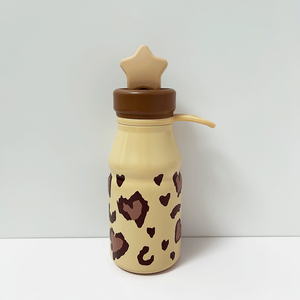 17oz 500ml leopard print with heart design stainless steel water bottle with straw with <b>tea</b> <b>Infuser</b> stainless steel water bottle - Product Image 5