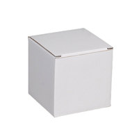 Boîte de parfum en papier carton blanc épais pliant carré de 50ml avec logo personnalisé pour emballage de bouteille de parfum