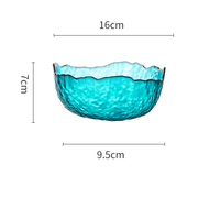 Bol carré en verre transparent de couleur personnalisée, pour salade de fruits et légumes, conteneur de stockage des aliments unique,
