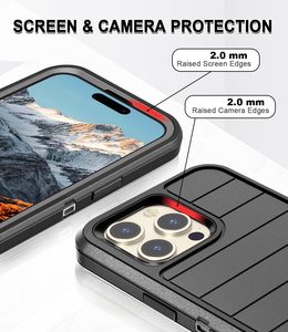 Funda Protectora para Teléfono Móvil con Clip para Cinturón Resistente Holster <span class=keywords><strong>Pro</strong></span> para iPhone 16 15 14 13 <span class=keywords><strong>12</strong></span> 11, Resistente a Golpes, Carcasa Trasera de TPU de Alta Resistencia - Product Image 4