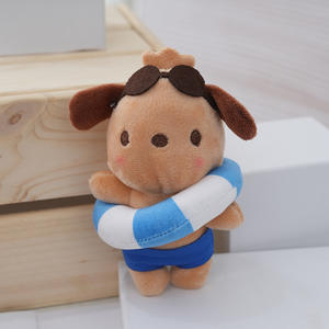 Schattige Zwemring <span class=keywords><strong>Puppy</strong></span> Pluche Speelgoed Cartoon Hond Gevulde Pop Sleutelhanger Schooltas Hanger Rugzak Sleutel Bedels Voor Kinderen Cadeau - Product Image 5