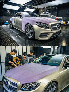 Super brillant diamant paillettes vinyle <span class=keywords><strong>Wrap</strong></span> auto-adhésif bricolage voiture autocollant décalcomanie pour carrosserie anti-rayures PVC matériel pour voiture emballage - Product Image 3