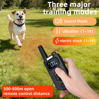 Doppel-Hundetrainingshalsband Anti-Bell-Funktion Schock Vibration Piepton 1 Fernbedienung Wiederaufladbar Einstellbare Stufen IP67 Wasserdicht für 2 Hunde