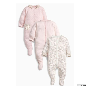 Combinaison de nuit à manches longues en coton biologique pour bébé tout-petit - Product Image 1