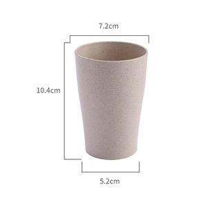 Phân Hủy Sinh Học 2.8Inch 280Ml Giá Rẻ Tái Sử Dụng Nhà Trà Cốc Cắm Trại Phân Hủy Sinh Học Rơm Lúa Mì Nhựa Uống Ly Cho Trẻ Em - Product Image 5