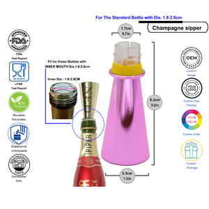 BYFPM Cadeau promotionnel populaire, bouteille <span class=keywords><strong>de</strong></span> <span class=keywords><strong>champagne</strong></span> en plastique, paille à vin - Product Image 3