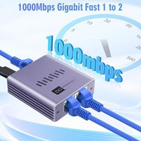 Adaptateur de répartiteur de réseau RJ45 Gigabit 1/2 routage réseau à large bande pour accessoires informatiques en stock pour ordinateur portable