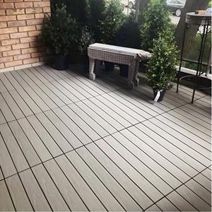 Terraza PE enclavamiento a presión clic tablero salida de fábrica coextrusión DIY WPC patio cubierta <span class=keywords><strong>azulejos</strong></span> - Product Image 1