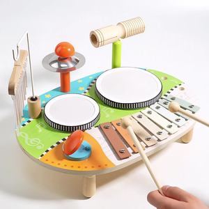 Jouet musical de table pour bébé, <span class=keywords><strong>instrument</strong></span> de percussion pour enfants, <span class=keywords><strong>kit</strong></span> de tambourinage et de tapotement pour l'éveil musical, tambours à main - Product Image 5