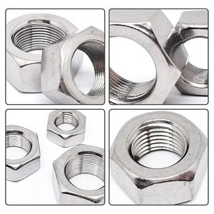 2 cái mạ niken M18 <span class=keywords><strong>x</strong></span> <span class=keywords><strong>1.5mm</strong></span> Pitch thép không gỉ Hex Nuts Metric chủ đề tốt Hex Nut ốc vít - Product Image 2