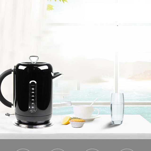 Vasion Stainless Steel Electric Hot Water Bottle 1.8L Capacity Automatic Shut-Off Various Colors Mini Household Outdoor Hotel